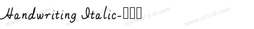 Handwriting Italic字体转换